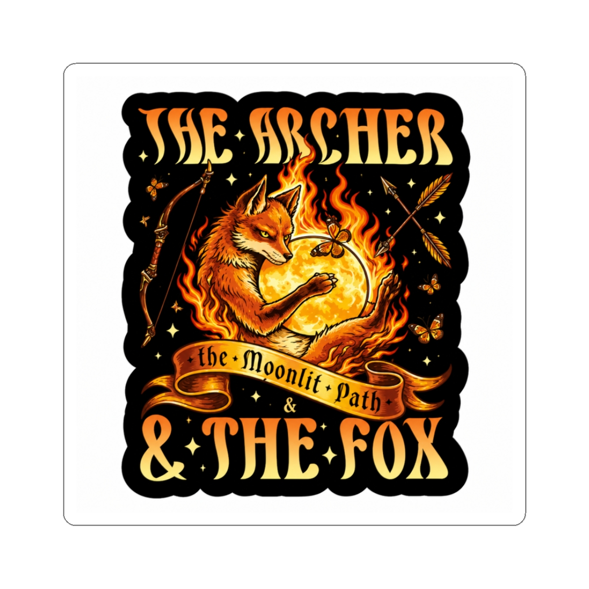 Vintage Ballad Of The Archer And The Fox, Stephanie Garber, Once Upon Broken Heart Sticker